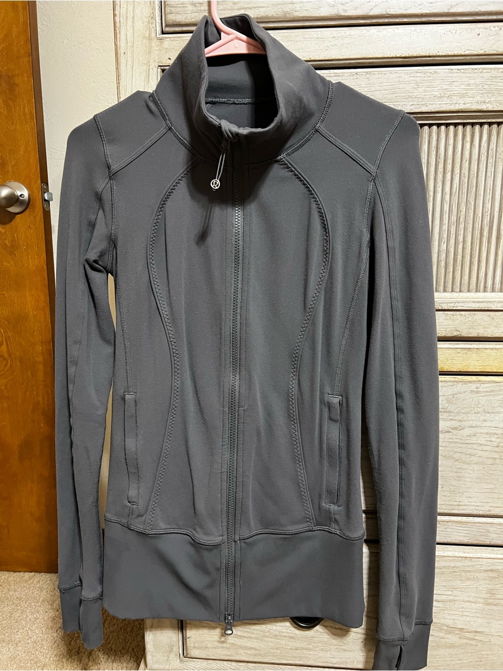 lululemon athletica Charcoal Full-Zip Bomber Jacket